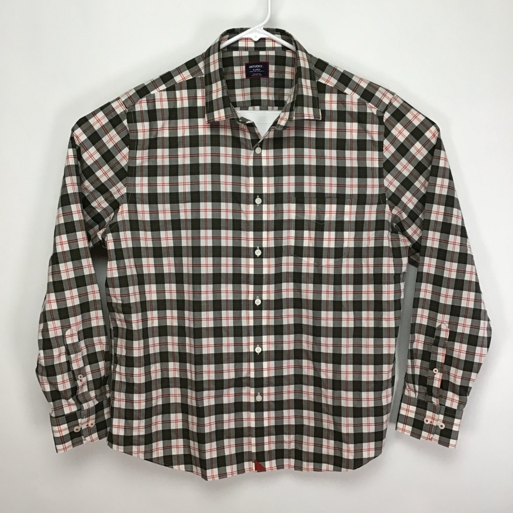 UNTUCKit Harwin men’s long sleeve wrinkle free button up shirt XL